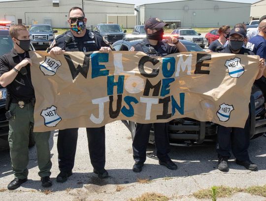 SMPD officer Mueller  returns home after  2-week stint in hospital 