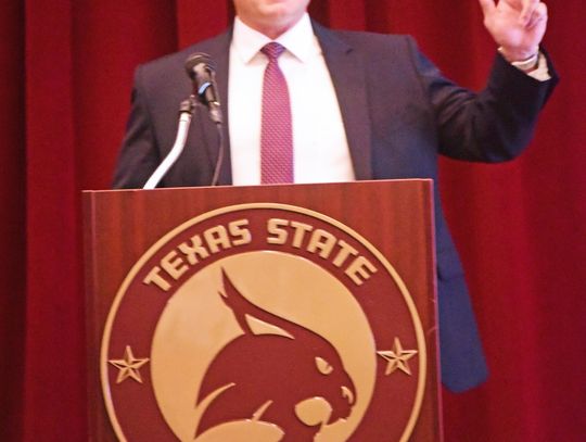 Steven Trout introduced as new Texas State head coach