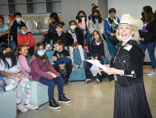 TALKING TEXAS: 'Li'l Tex Visits the Alamo' author visits with Rodriguez Elementary students