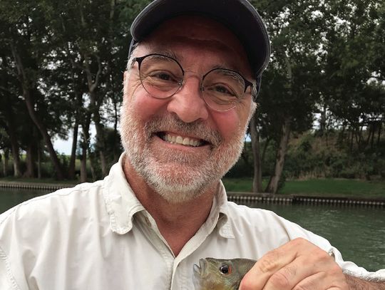 Teaching friends to fly fish for Redbreasted Sunfish