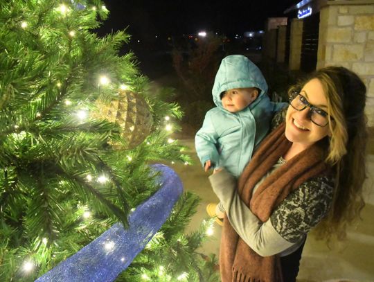 Texas Regional Bank lights  community Christmas tree