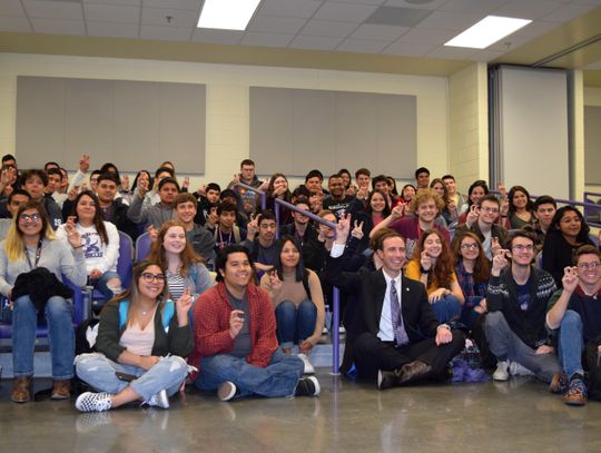 Texas Secretary of State visits San Marcos High