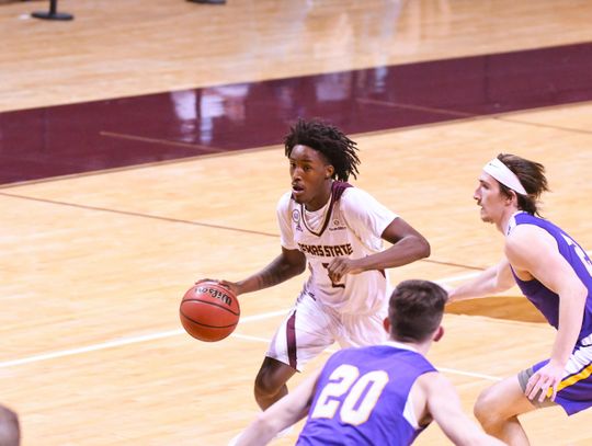 Texas State hangs on late, topples Little Rock on the road