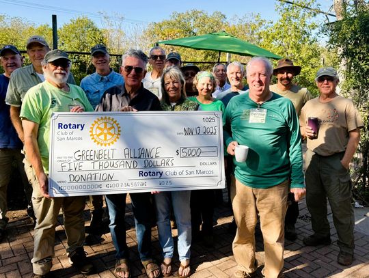The Rotary Club donates $5,000 to Greenbelt Alliance
