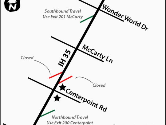 Two I-35 ramps to be closed during Black Friday weekend
