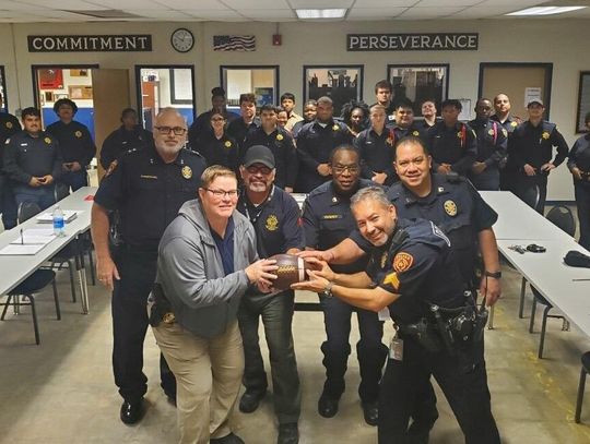 TXST Police 'pass the ball' at Gary Job Corps