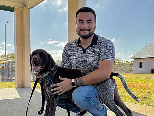 TXST police welcome new therapy Pawfficers Mando and Baloo