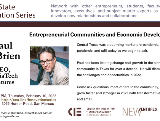 TXST to host monthly innovation series 