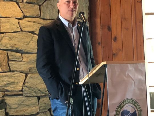 U.S. Rep. Chip Roy speaks with city leaders, officials