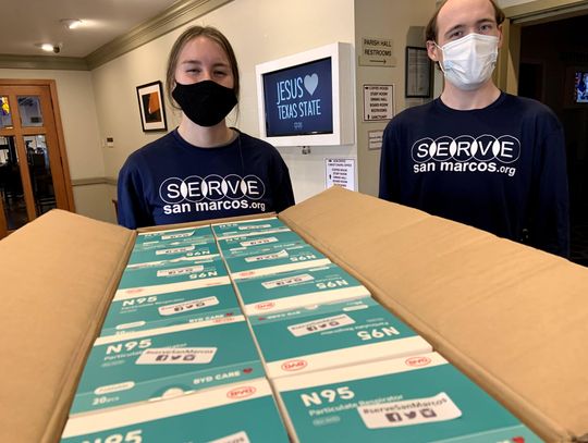 United Campus Ministry at Texas State delivers N95 masks to local nonprofits