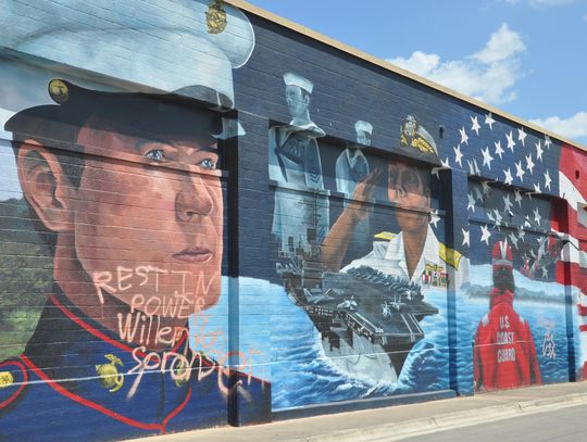 Veterans mural vandalized with anti-American profanity 