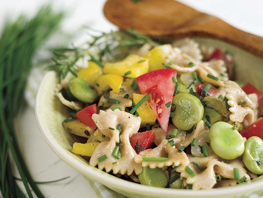 Whip up a quick pasta salad with ingredients fresh from the garden