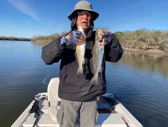 Winter fishing for trout on the Mission River