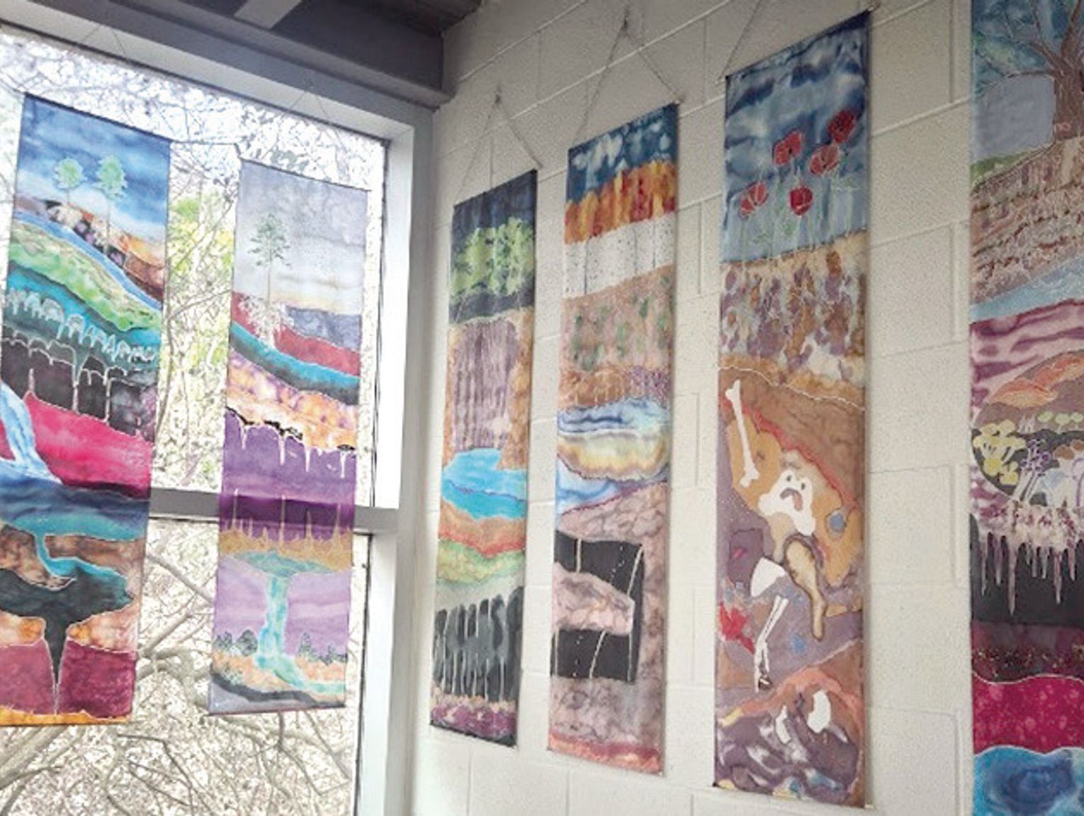 Artist explores Edwards Aquifer through silk paintings