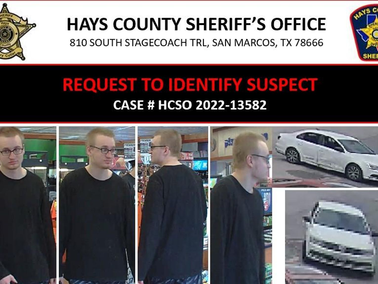 Hays County Sheriff’s Office searching for suspect in Dripping Springs