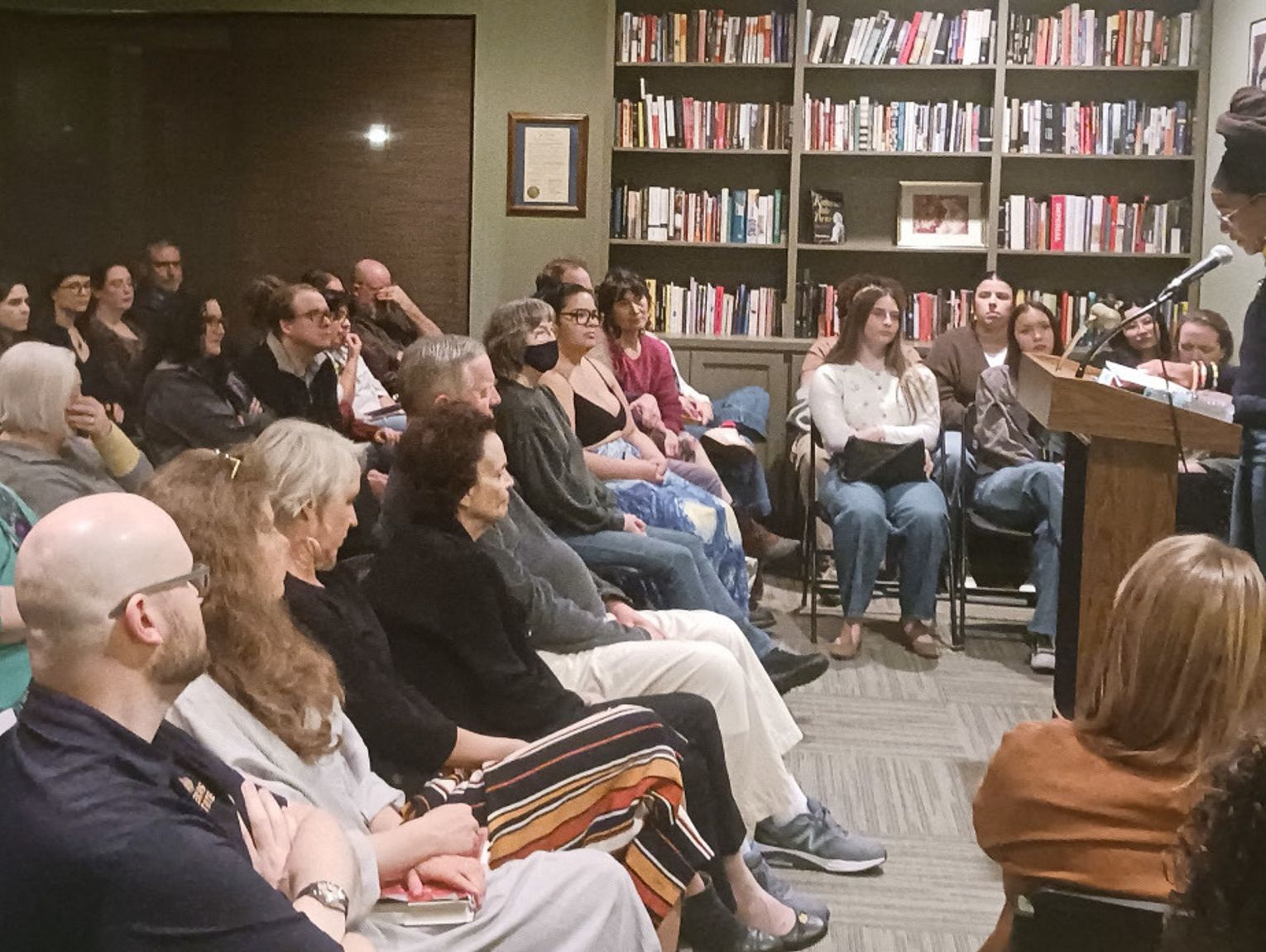 Sci-Fi author Okorafor draws overflow crowd to the Porter Writing Center