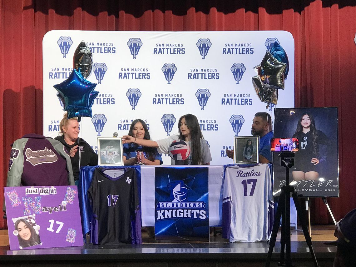 2 San Marcos athletes sign their letters of intent