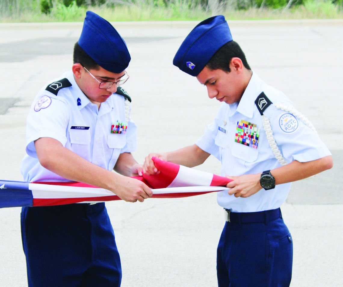 AFJROTC, veteran organizations hold flag retirement ceremony