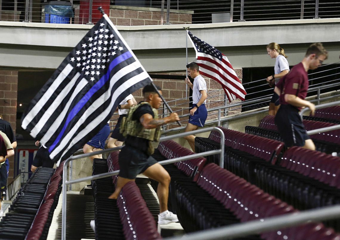 Army and Air Force ROTC cadets mark 9/11 with UFCU Stadium stair climb Army and Air Force ROTC cadets mark 9/11 with UFCU Stadium stair climb