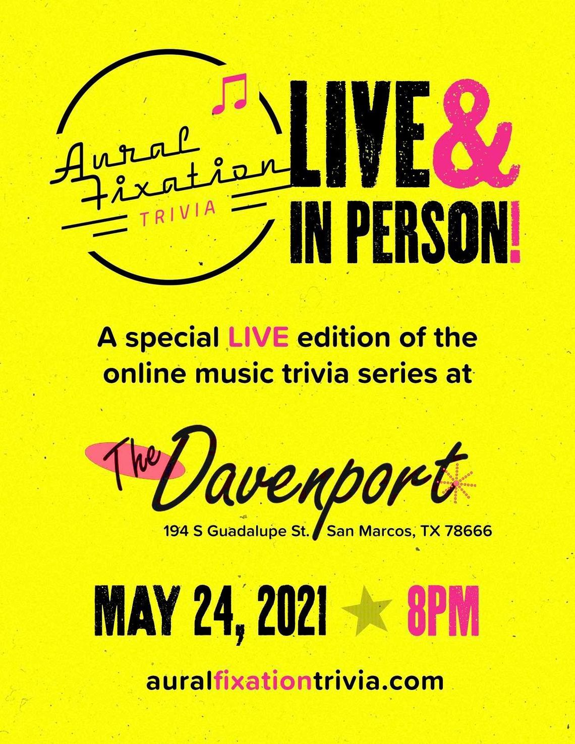 Aural Fixation celebrates 40 episodes at Davenport May 24