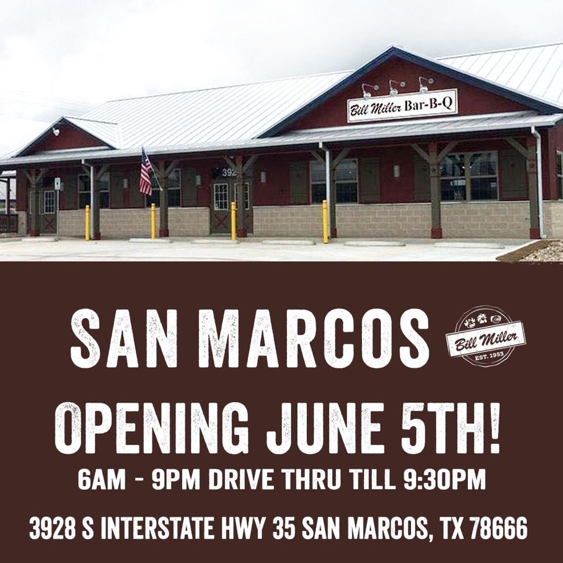 Bill Miller to Open First Restaurant in San Marcos