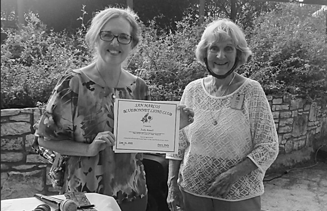 Bluebonnet Lions award Lion of the Year