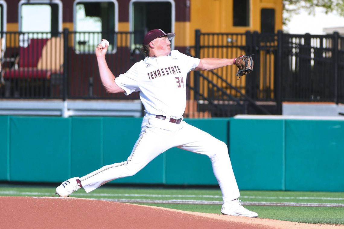 Bobcats toss 18 strikeouts, fall to Eagles in extra innings, 7-4