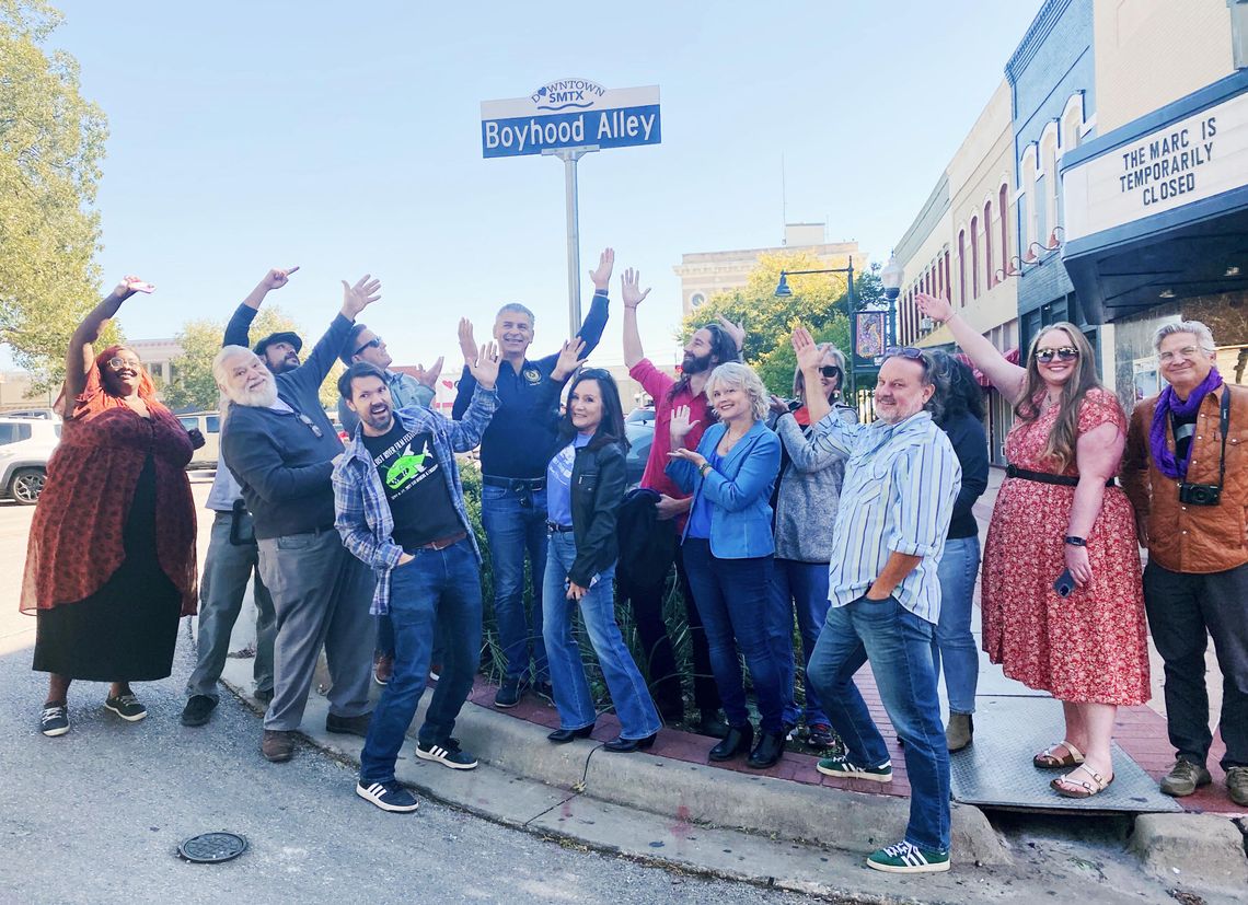 Boyhood Alley recognized with sign unveiling 