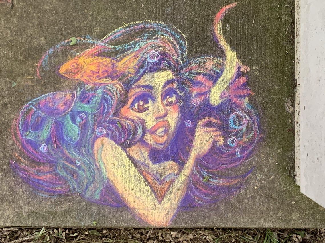 Chalk Art brightens San Marcos sidewalks