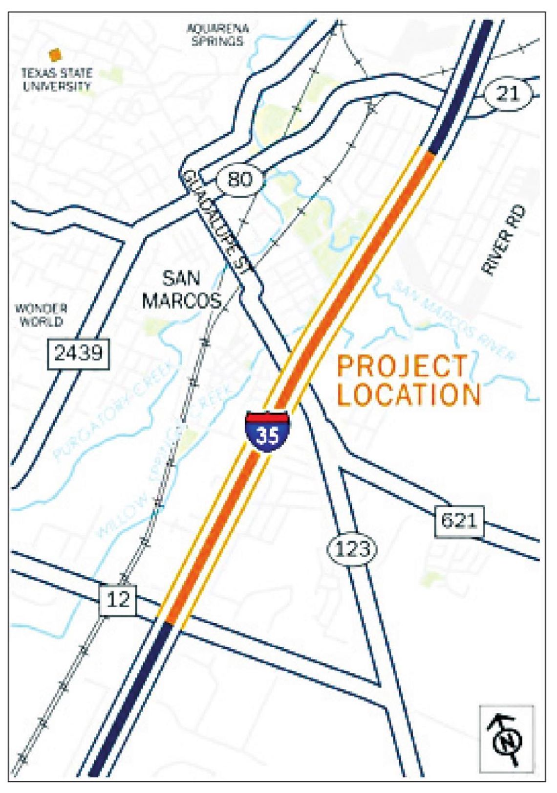 Construction set to begin on I-35 at SH 123 Construction set to begin on I-35 at SH 123