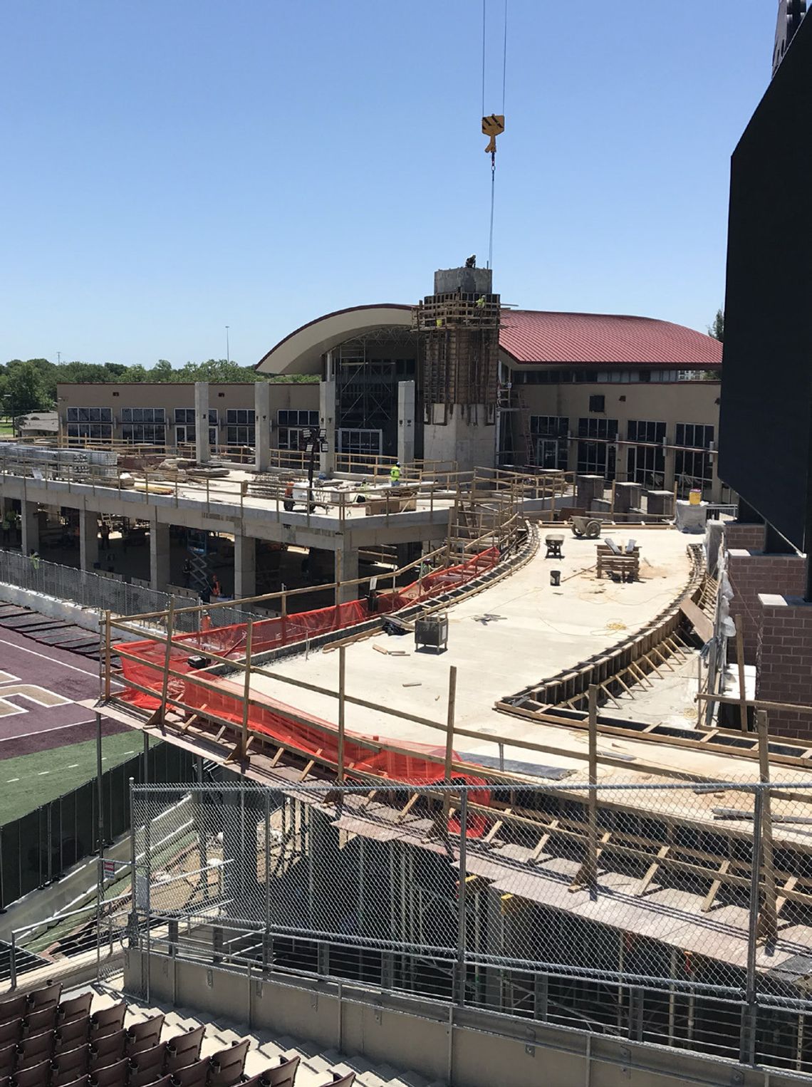 Construction updates on new TXST Endzone Complex