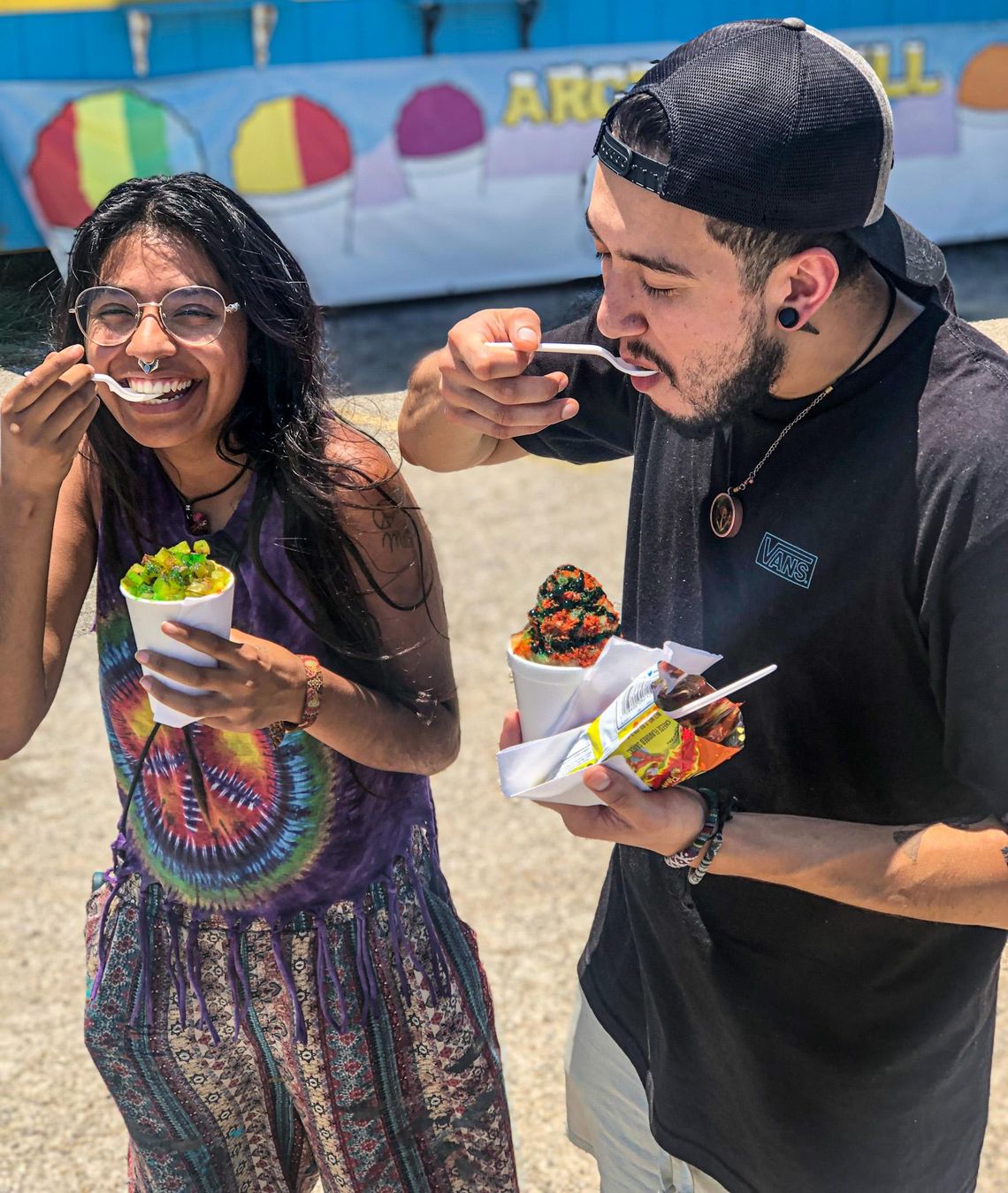 COOLING OFF: San Marcans visit snow cone stand to beat the heat