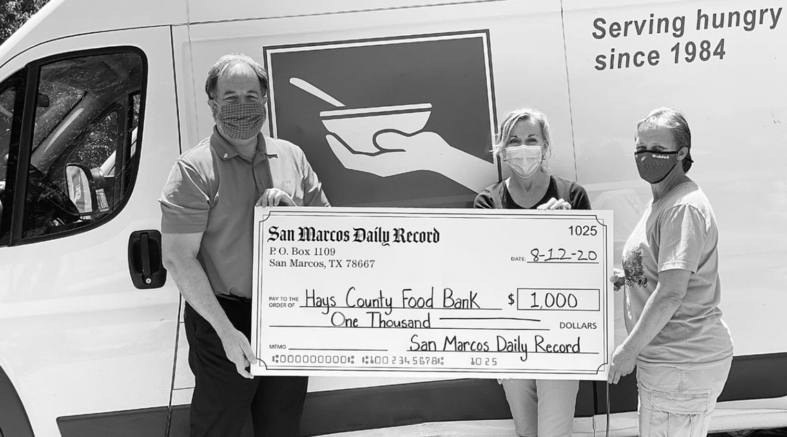 Daily Record donates to Hays County Food Bank