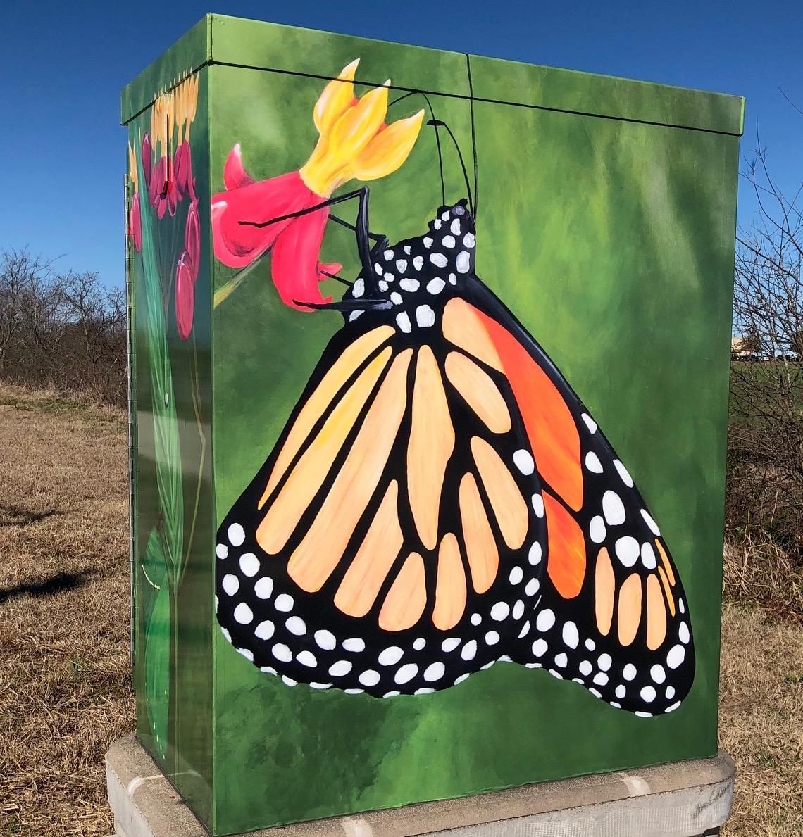 Designs of local artists adorn three traffic control boxes