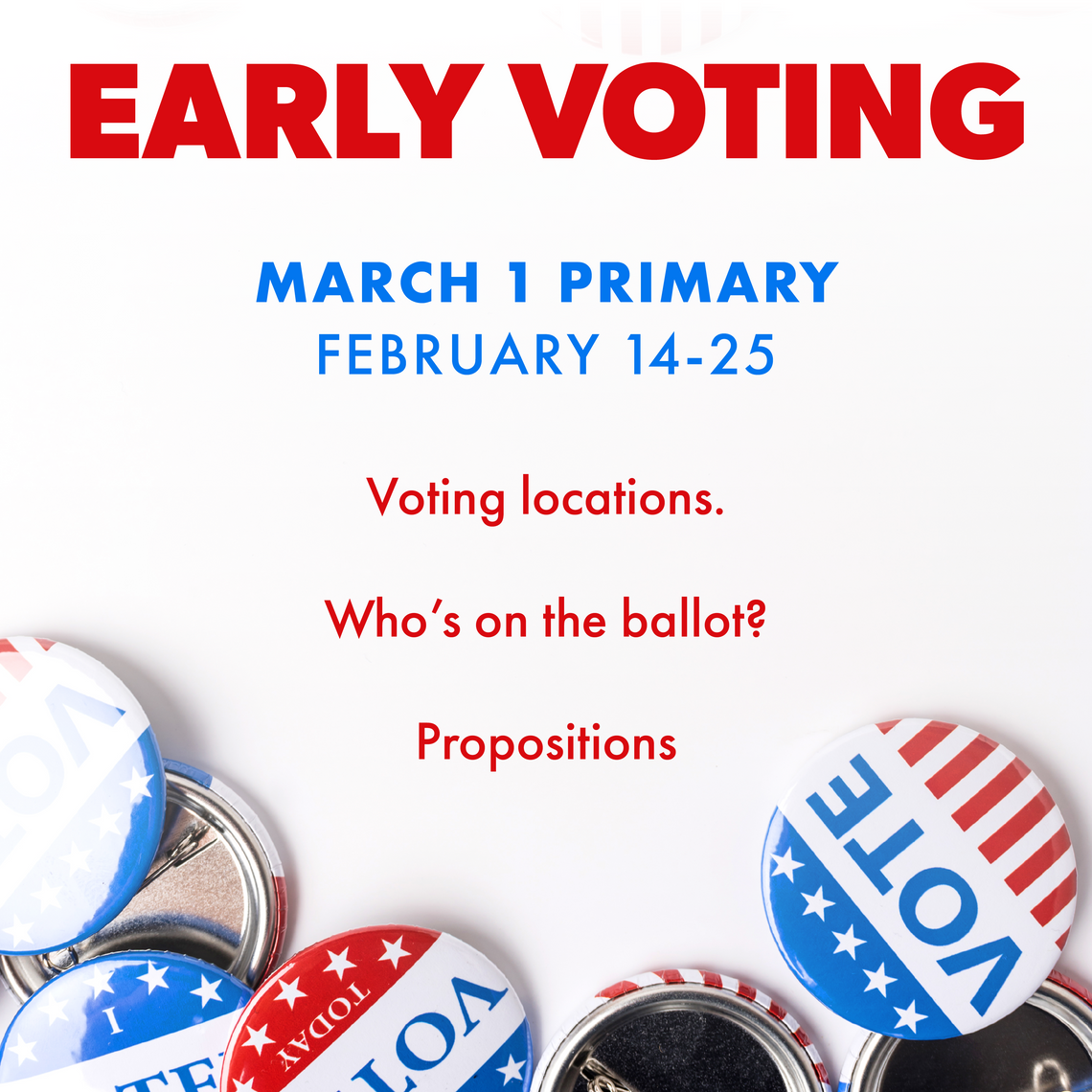Early voting begins Monday for Democratic, Republican primaries