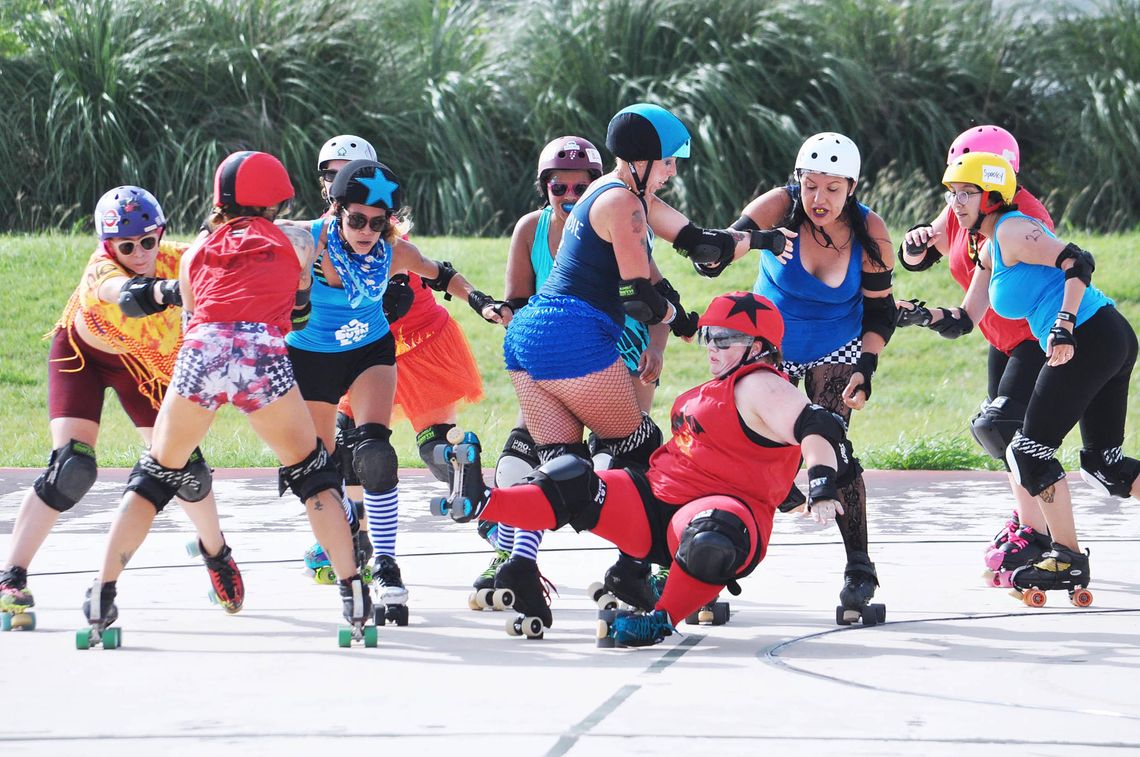 Fire melts Ice at San Marcos River Roller mash-up