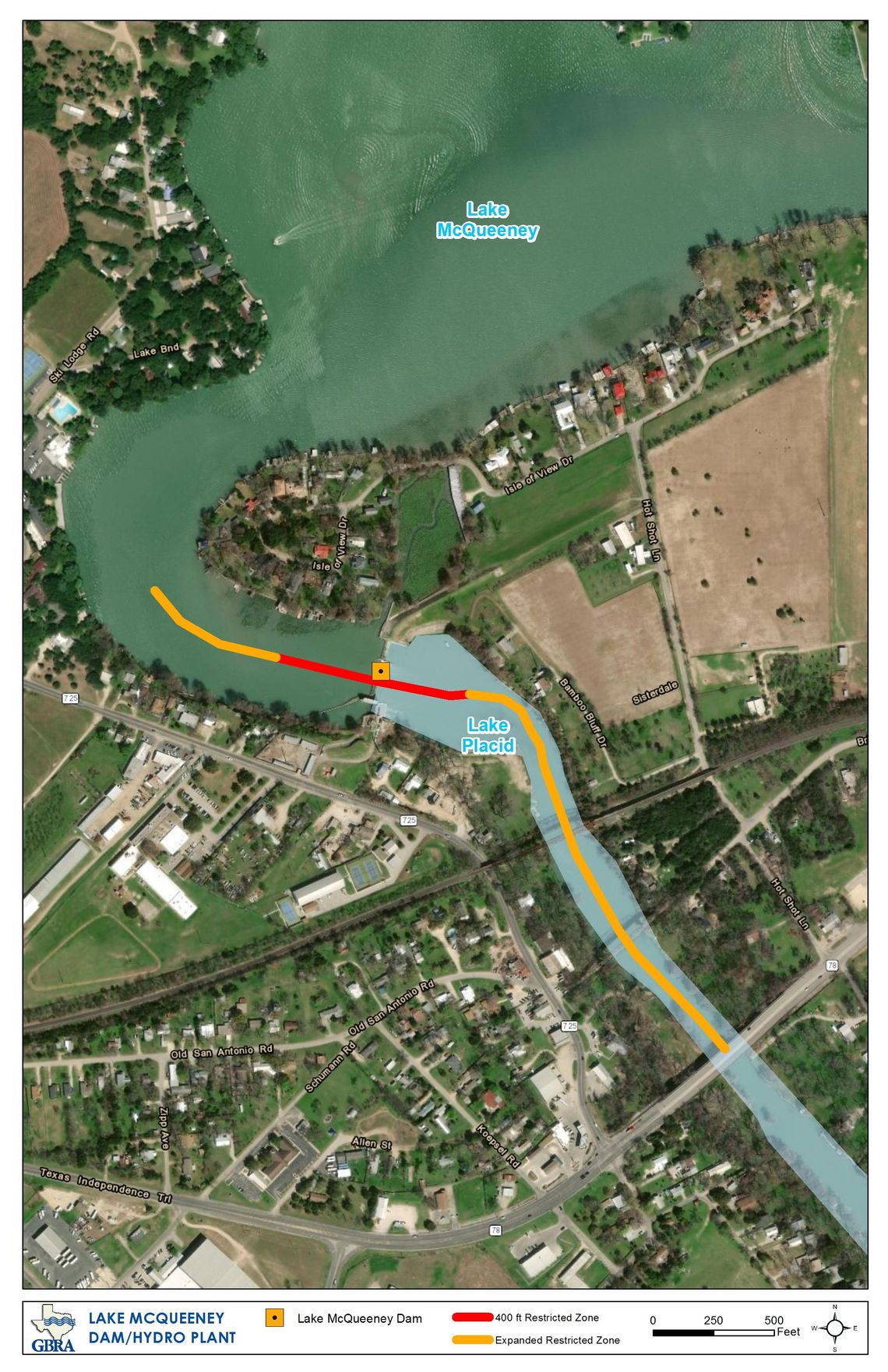 GBRA to expand restricted zones near dams on Lake McQueeney & Lake Placid