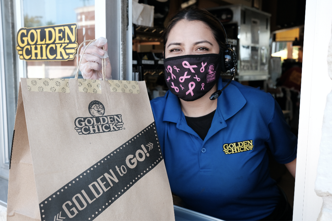 Golden Chick Donates $15,040 to National Breast Cancer Foundation