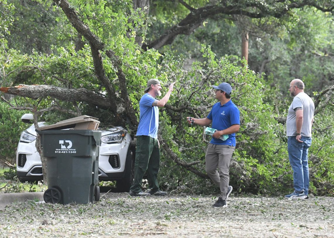 Hail and high winds cause damage across the county