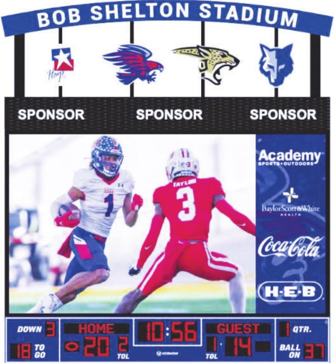 Hays CISD considers upgrading scoreboard for Shelton Stadium