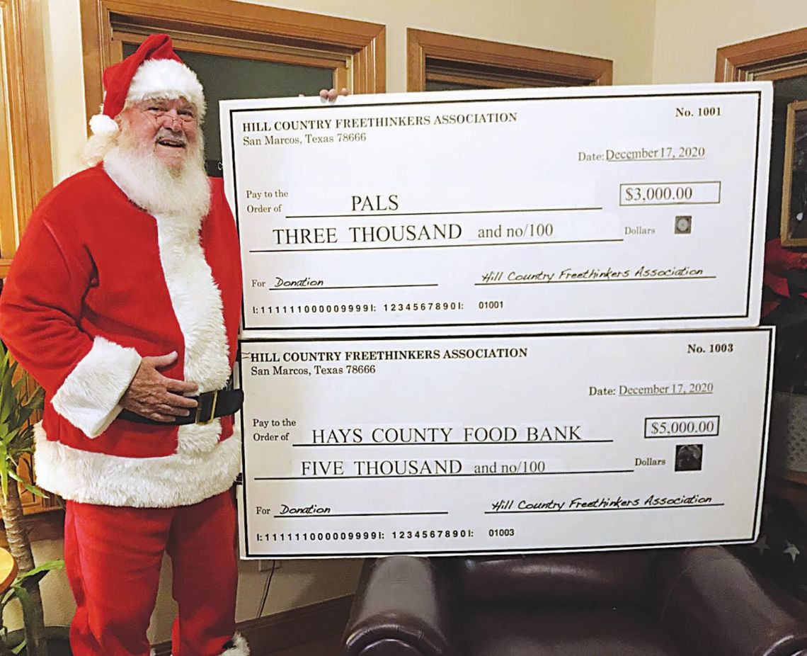 Hays County Freethinkers Association donates to food bank, PALS Hays County Freethinkers Association donates to food bank, PALS