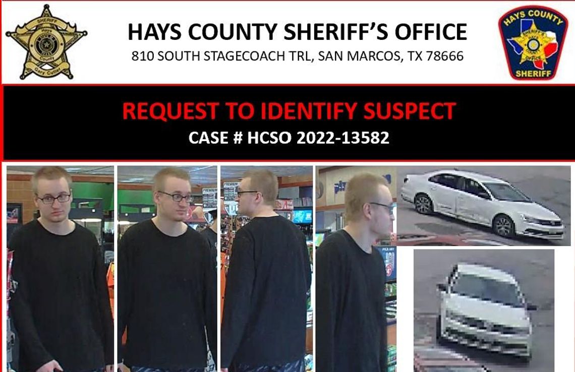 Hays County Sheriff’s Office searching for suspect in Dripping Springs gas station robbery