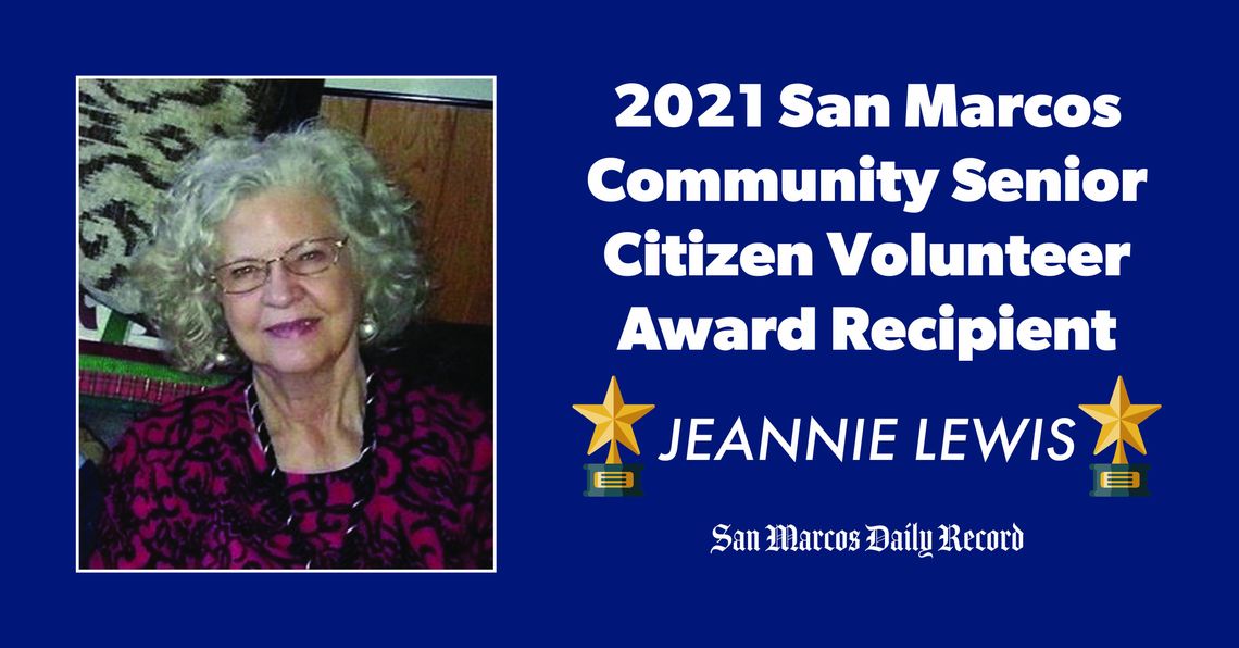Jeannie Lewis named outstanding senior volunteer Jeannie Lewis named outstanding senior volunteer