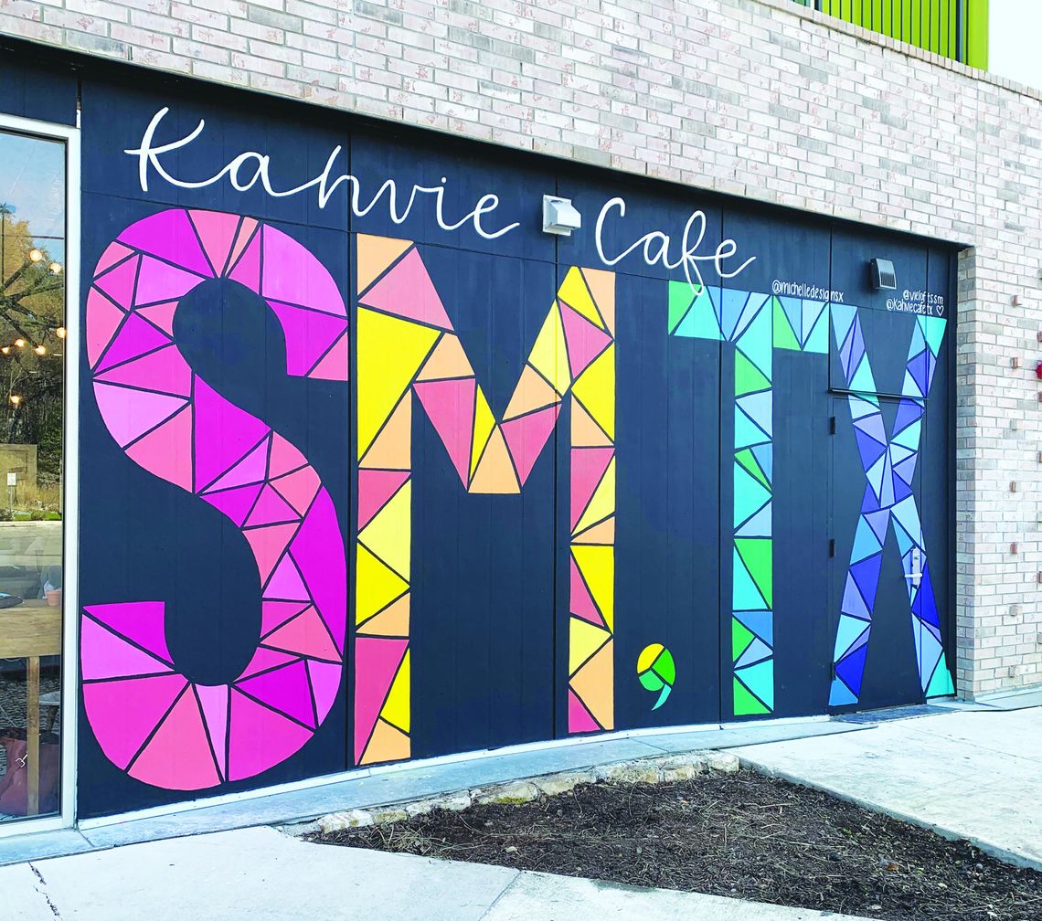 Kahvie Café supports local artist with new mural in San Marcos