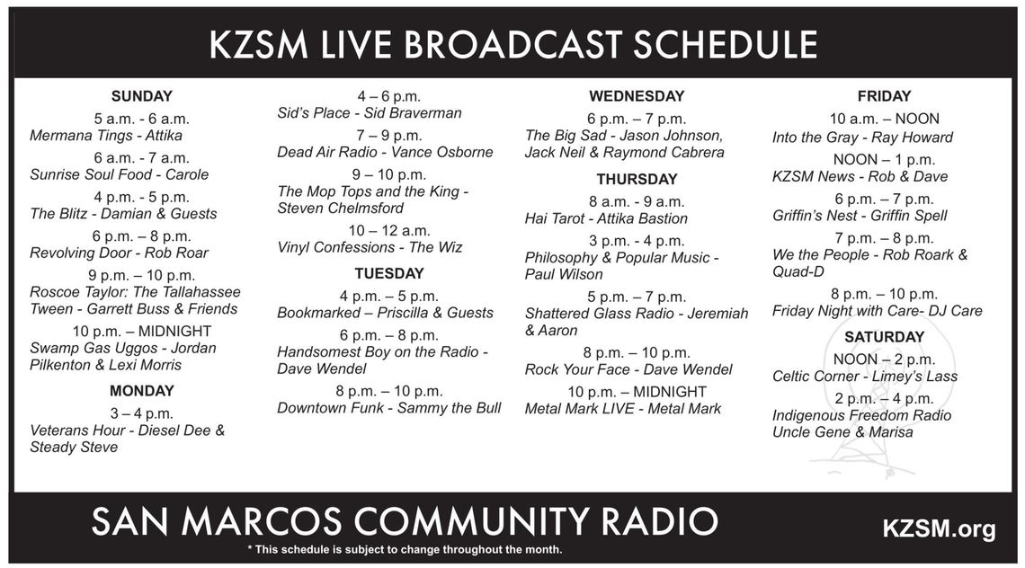 KZSM — Live interviews with special guests