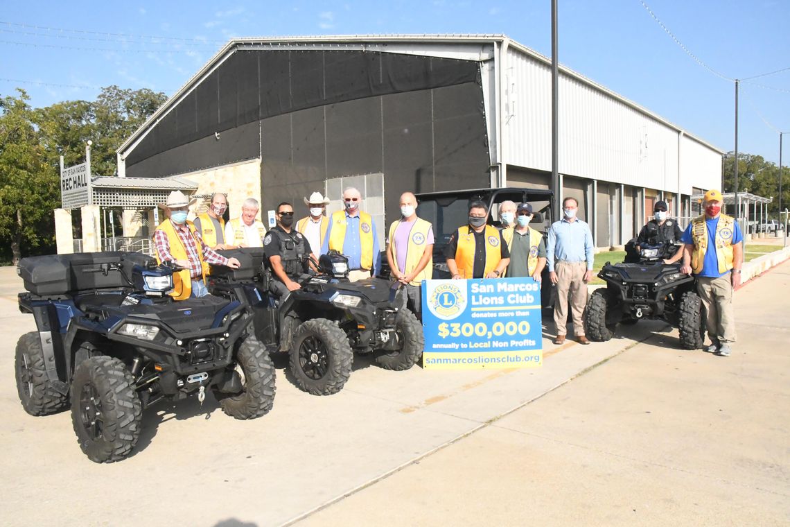 Lions Club donates funds to City of San Marcos Park Rangers