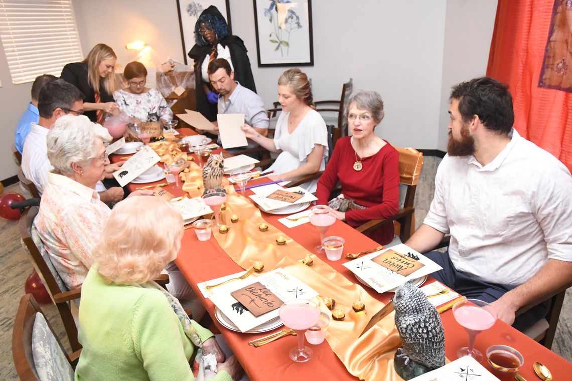 'LIVIN' THE DREAM': Sage Spring Senior Living hosts Harry Potter-themed meal for resident