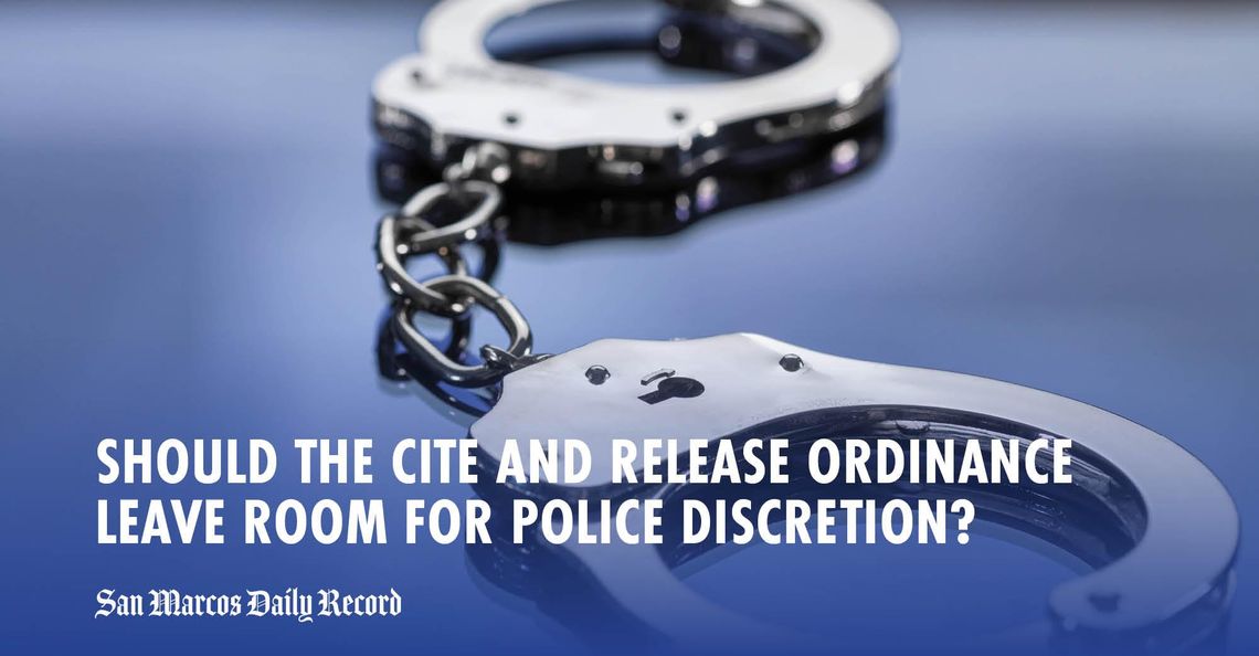 Majority believes cite and release ordinance shouldn’t leave room for police discretion