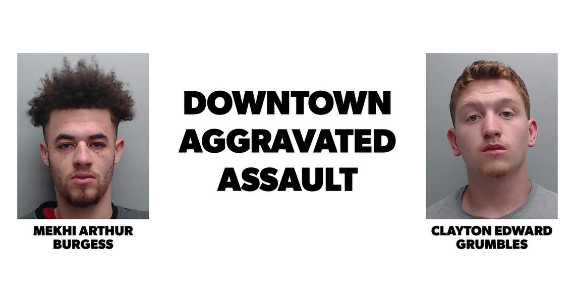 Man arrested downtown for aggravated assault