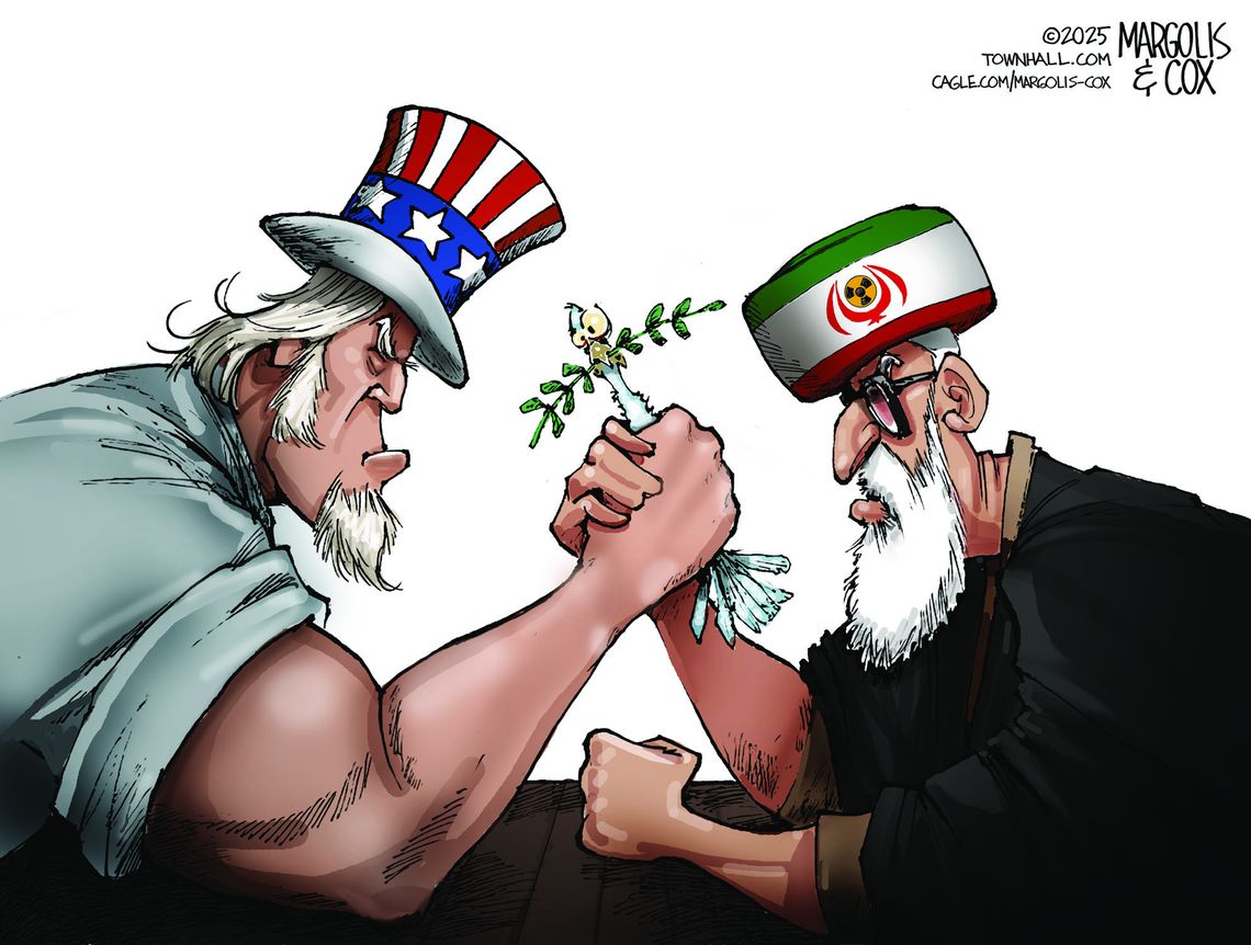 MARGOLIS & COX | UNCLE SAM ARM WRESTLES IRAN